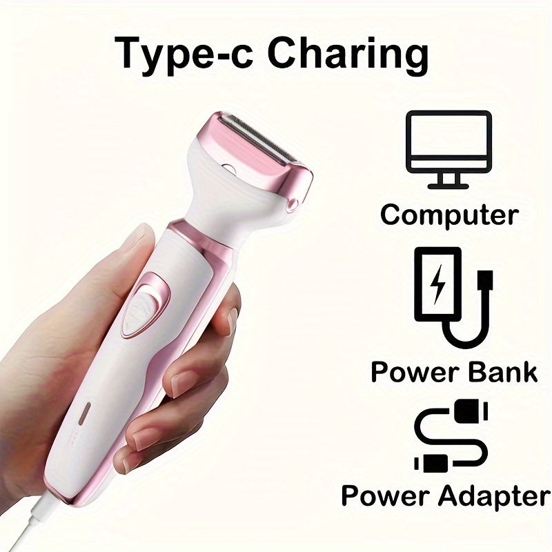 LuxeCare™ Rechargeable ladies' shaver - Gentle 4-in-1 care everywhere