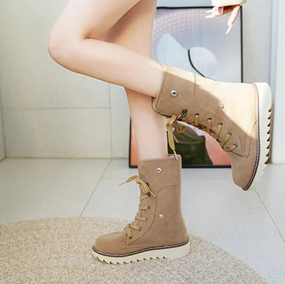 FEROX™ | Women’s Mid-Length Boots - Warm Lace-Up