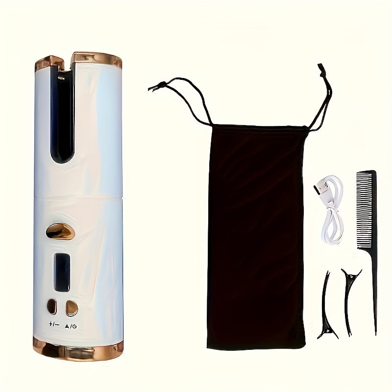 CurlFree™ | Portable Hair Curler – Rechargeable Wand with Auto-Off Safety Feature