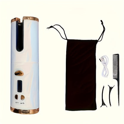 CurlFree™ | Portable Hair Curler – Rechargeable Wand with Auto-Off Safety Feature