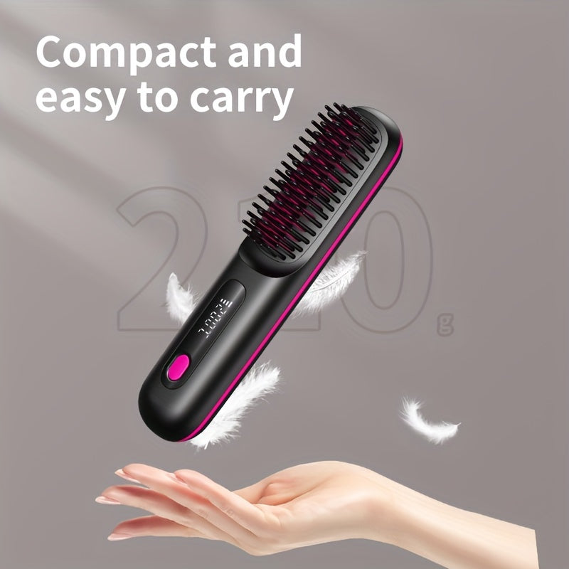 SleekMate | Portable USB-Rechargeable Straightening Comb with Anti-Scald Protection