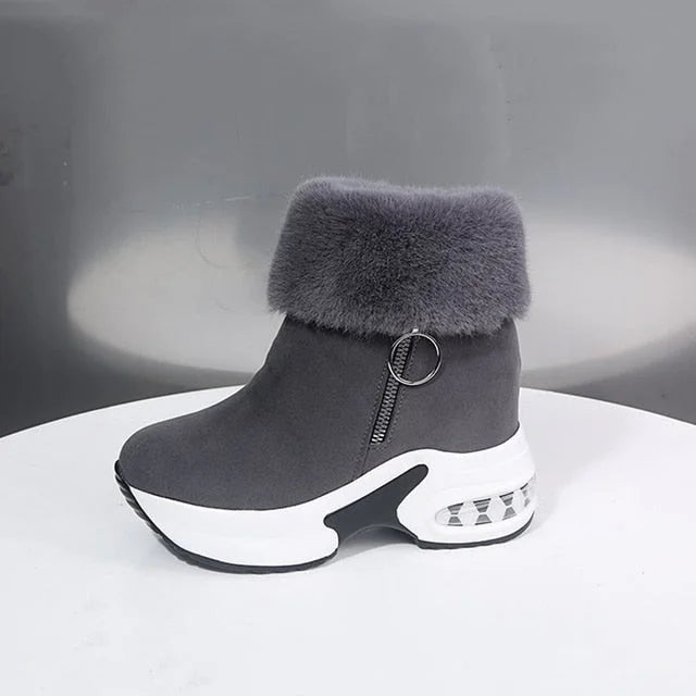 FROZA | Women’s Plush Lace-Up Snow Boots