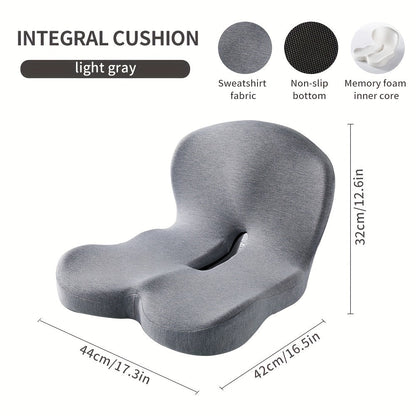 PostureNest™ Ergonomic Memory Foam Cushion for Hip & Lower Back Support