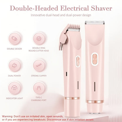 SilkTrim | Women’s Shaver – Dual-Head Precision & USB Charging
