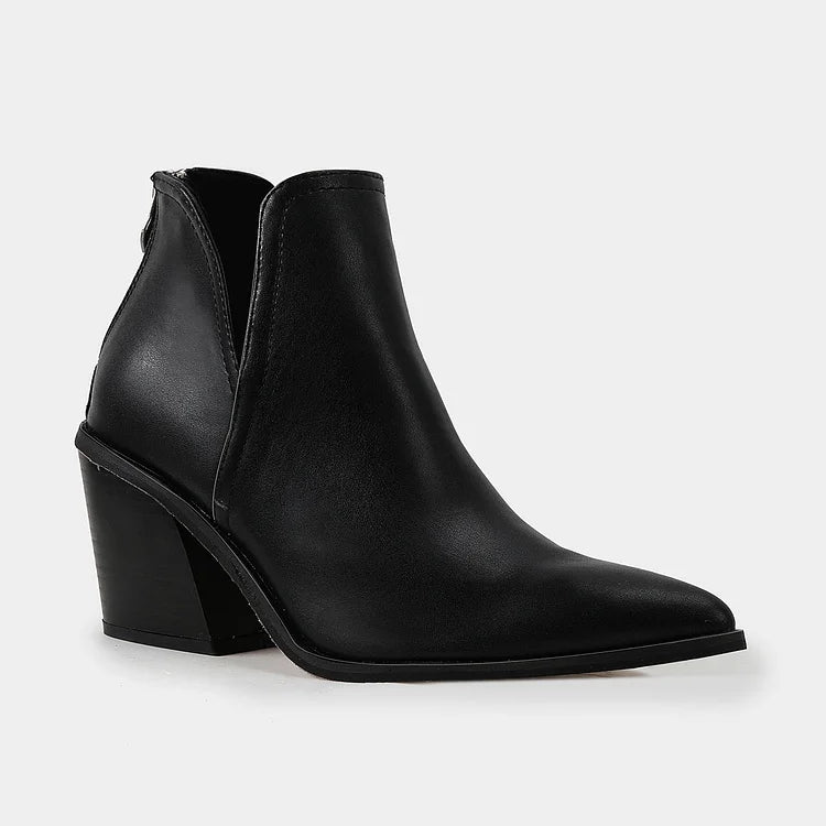 VELA™ | Women’s Mid-Heel Ankle Boots – Slip-On