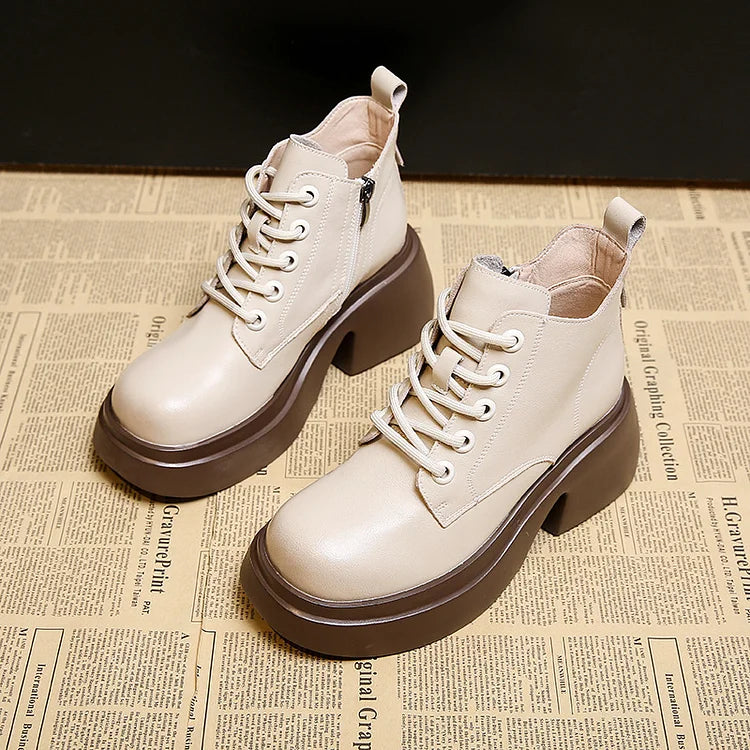 Ardella | Women’s Platform Loafers – 7.5cm Comfy Wedges