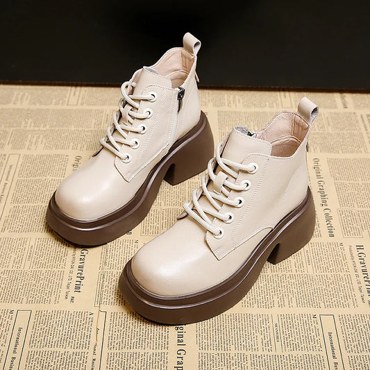 Ardella | Women’s Platform Loafers – 7.5cm Comfy Wedges