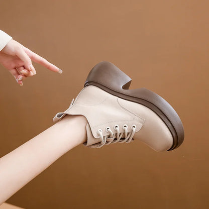 Ardella | Women’s Platform Loafers – 7.5cm Comfy Wedges