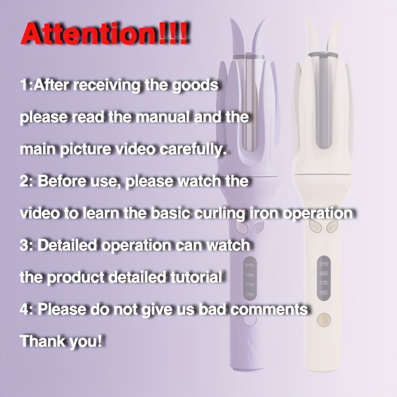 CurlEase™ Automatic Rotating Hair Curler with Smart Timer
