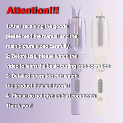 CurlEase™ Automatic Rotating Hair Curler with Smart Timer