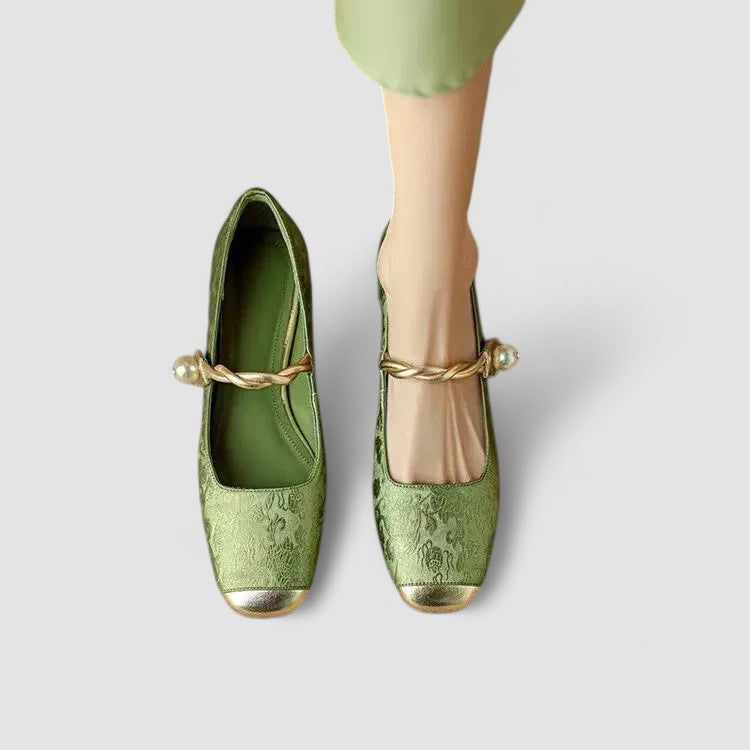 Chrystahh | Elegant Low-Heel Mary Janes