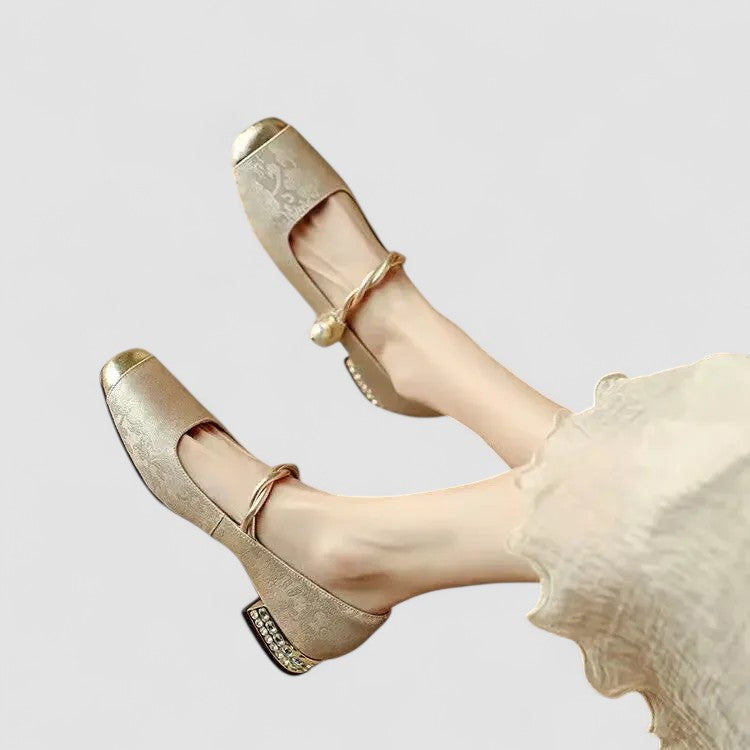 Chrystahh | Elegant Low-Heel Mary Janes