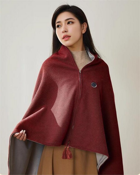 WarmAura™ – Portable USB Heated Shawl & Blanket for Instant Warmth Anywhere