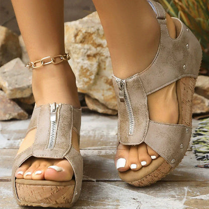 Bella - Orthopedic Wedge Sandals with Open Toe for Women