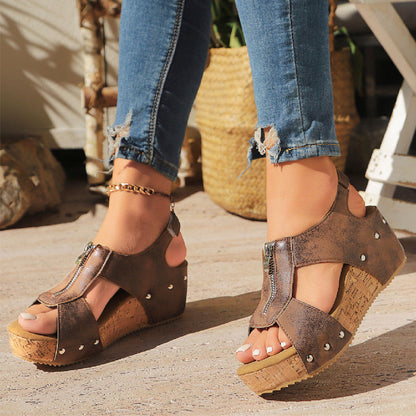 Bella - Orthopedic Wedge Sandals with Open Toe for Women