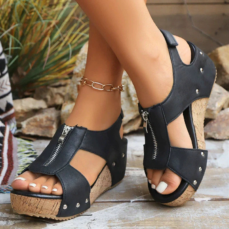 Bella - Orthopedic Wedge Sandals with Open Toe for Women