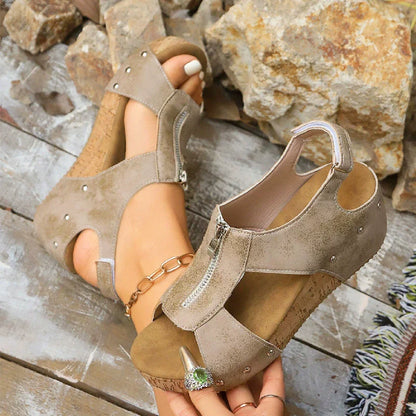 Bella - Orthopedic Wedge Sandals with Open Toe for Women